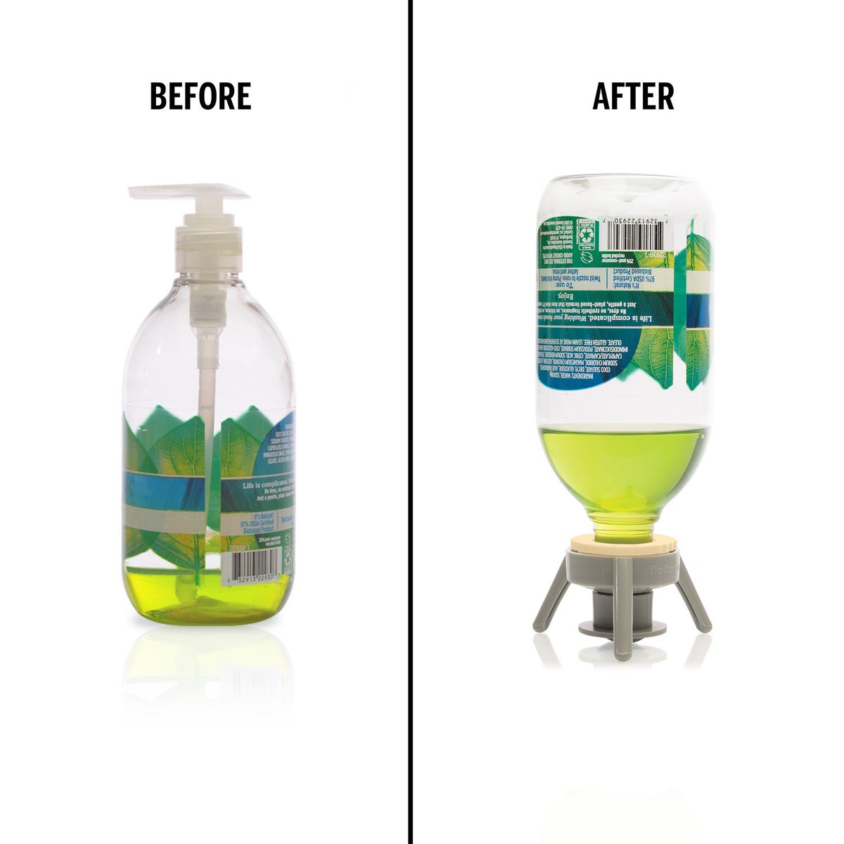 FlipItCap's tweet photo. Stand your bottle upside down. Gravity moves the product down into the bottle’s neck, so all you have to do is open the valve and squeeze! #flipitcap #geteverydrop #flippingawesome https://t.co/i1HbEaL7my