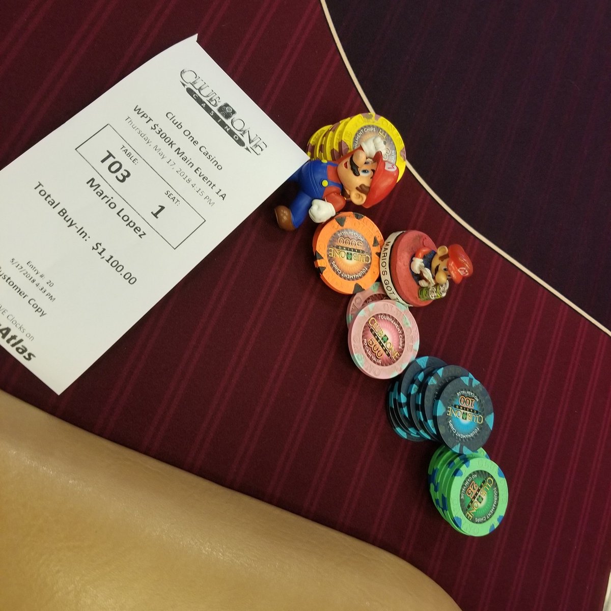 RaiderMario707's tweet photo. #SuperMarioIsInDaBuilding @WPTDeepStacks main event @ClubOneCasino #LetsDoDaDamThang #MayGodBeOnMySide https://t.co/pDTobP5KIN
