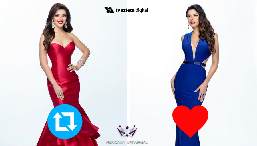 MexicanaUTV's tweet photo. Ellas son las únicas participantes que no han sido sentenciadas, ¿quién es tu favorita? ¡VOTA!

RT: @MxU_Colima 
FAV: @MxU_Tabasco 

#MexicanaUniversal 👠 https://t.co/MJDaOZDn4g