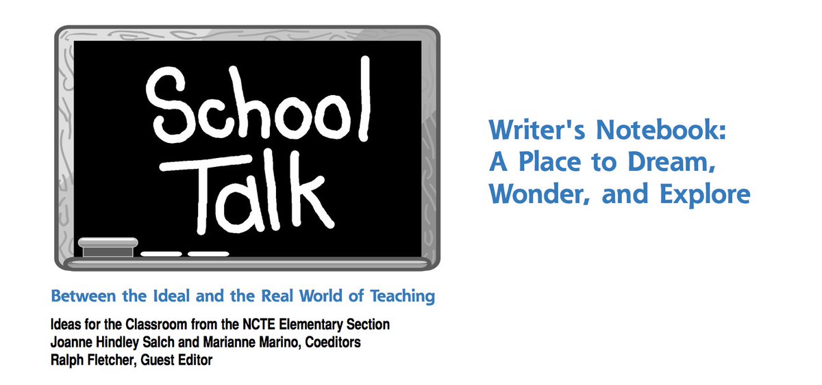ncte's tweet image. How do you use writer&apos;s notebooks with students in your classroom? For more ideas and inspiration, check out this issue of School Talk. #NotebookDay bit.ly/2ILct99