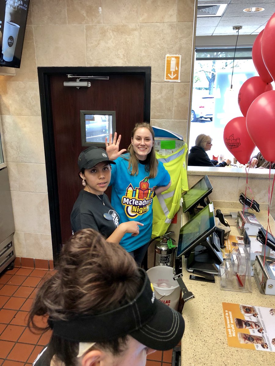 RadcliffTweets's tweet photo. It’s #McTeacher Night at the McDonalds on Kirchoff!! Please help support @RMHSMUSTANGS and our @rmavid program!! Get served by the phenomenal @ACFogt , the relentless @MrSenteno , the spunky @James_Voyles &amp; the magnificent @MsRuby_Orozco!! I also make a pretty mean smoothie.... https://t.co/nAVpHa18Q3