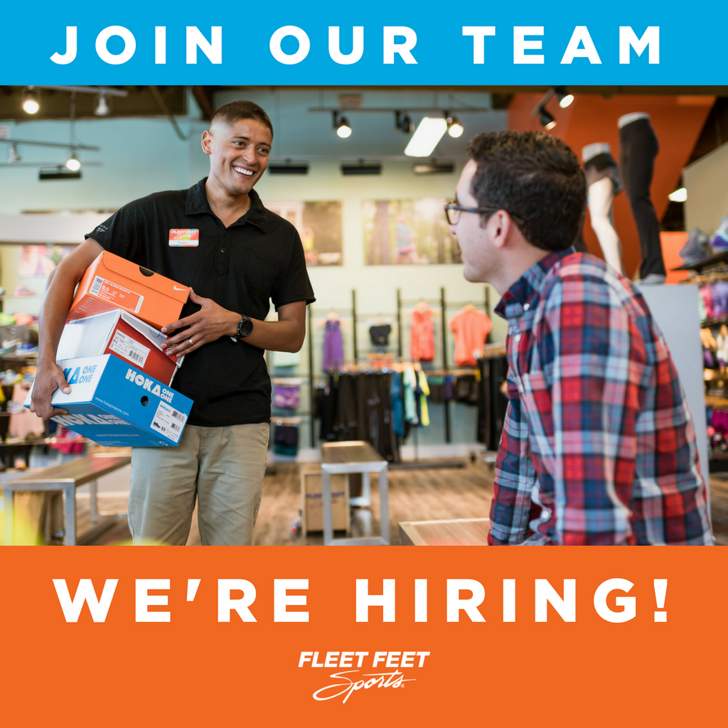 We're hiring! Join us as we build a thriving local running community, partner with top running brands, and create a fun and passionate culture.

We're looking for team players, quick learners, and people who are eager to serve! Apply online today!

fleetfeetspokane.com/jobs