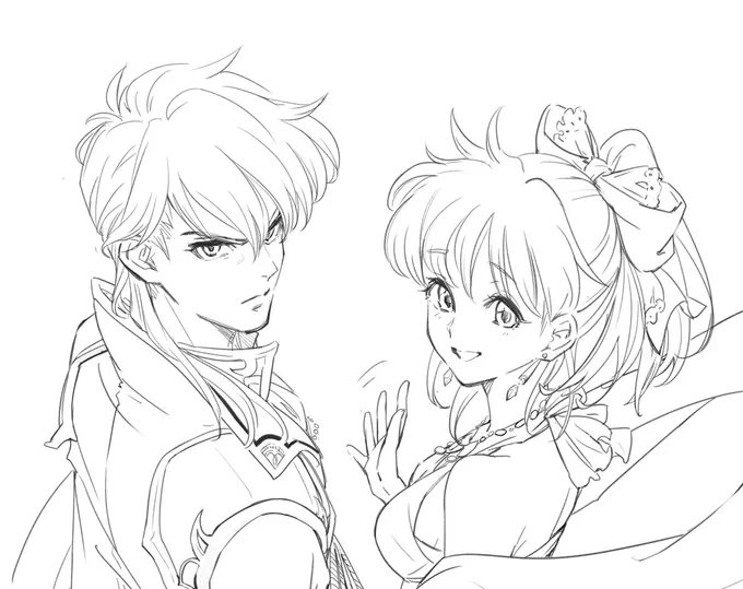 せんが進捗 聖戦キャラの絵柄色々模索したい..!!   出かけなくては～～～～ 