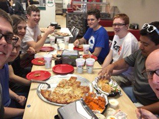 Engineer2Endure's tweet photo. Yesterday was day one of our BattleBots trip, and we enjoyed some fine dining on the way. #revolutionary
@imospizza @OlatheEngineer https://t.co/a47Xb5taJI