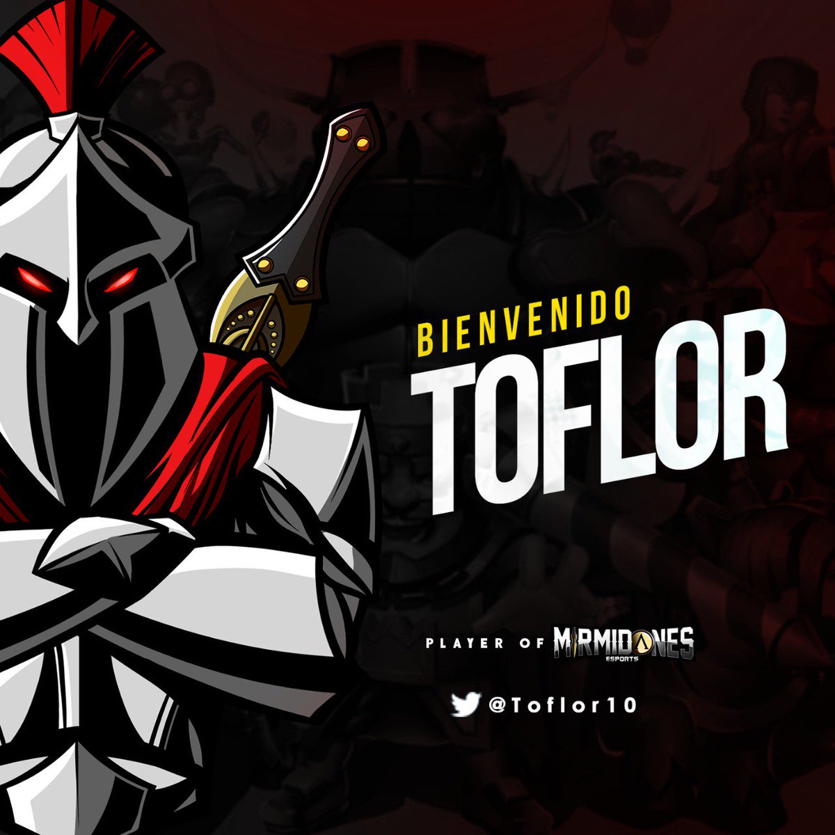 MirmidonesC's tweet photo. Jugador con alta experiencia en competitivo, con un trayectoria impresionante que viene a deslumbrar con su talento de cara a esta temporada... queremos darle la bienvenida al gran @Toflor10 🤘🏼.
⚡BIENVENIDO CRACK⚡

#GOMIRMIDONES https://t.co/0vCRRvNRDz
