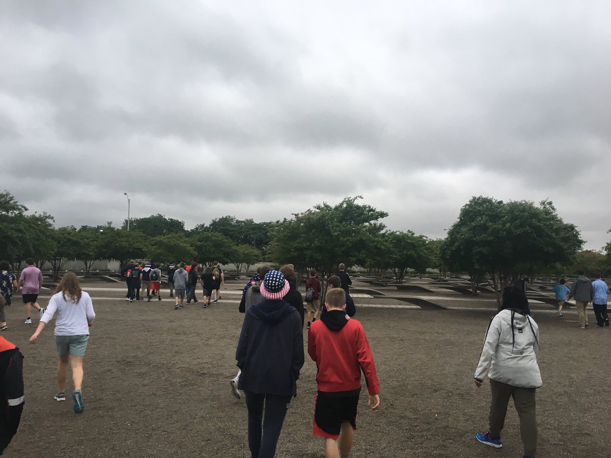 SpringerOGWA's tweet photo. The last stop of the day was to reflect on and pay our respects to the victims of an event that none of us adults will forget and to give a tangible connection to the students; the 9/11 memorial at the Pentagon. #ogwa2018 https://t.co/KSuUg57Ed6