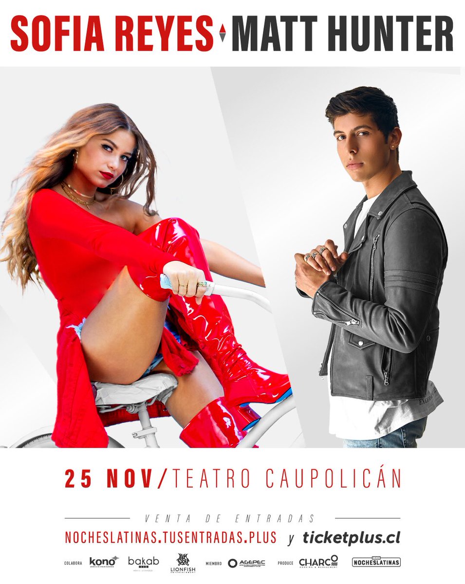 matthunter123's tweet photo. Chile ❤️🇨🇱 Nos vemos en Noviembre para mi concierto junto a la talentosa @SoSofiaReyes 🔥 Tickets a la venta empezando mañana! No se lo pierdan! https://t.co/8Gu4NhelRJ