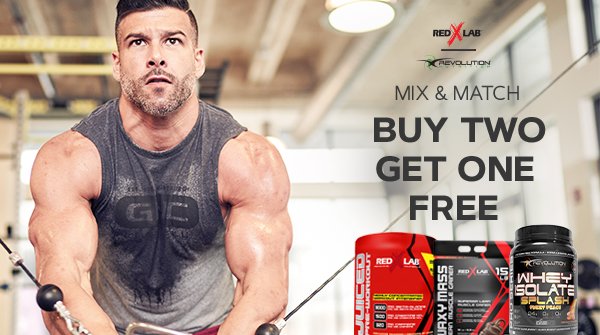 GNCCanada's tweet photo. May 18th to May 20th: BUY TWO, GET ONE FREE - MIX &amp; MATCH your favourite @RevolutionBrand and RedXLab products! Find a store near you: https://t.co/1uMEWMueBc

#gnccanada #mensfitness #femalefitness #RevolutionNutrition #redxlab #RNSTRONG #bcca #whey #preworkout https://t.co/pw0dWwTJfK