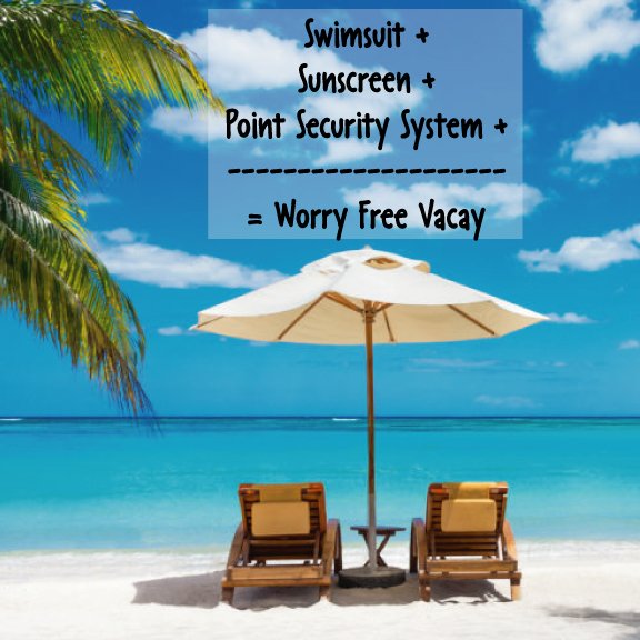 point_security's tweet image. Ready for a worry free vacay this summer? Give us a call today and get your Point install scheduled! ✔️ No money down, free installation, no activation fee and a FREE Ring doorbell. 👙☀️🍹

#protectourcommunities #getonpoint