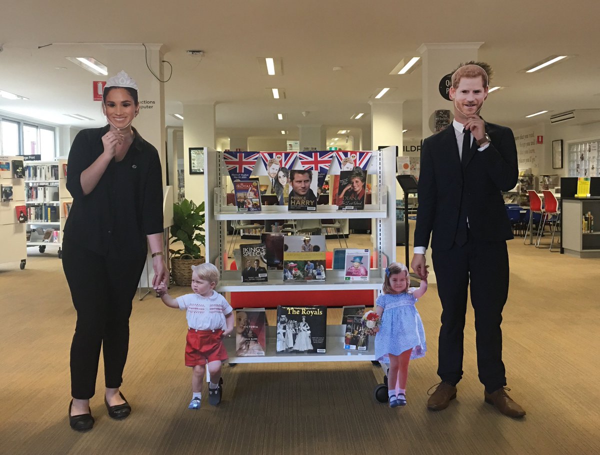 IN THE SPIRIT OF THE UPCOMING ROYAL WEDDING

Get your photo taken with the Library’s Royal Wedding Display in celebration of Prince Harry and Meghan Markle’s wedding tomorrow. While you’re there, borrow some of our many royal resources!