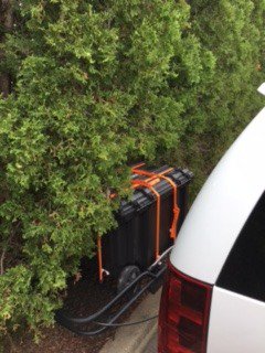 Engineer2Endure's tweet photo. What do you do when you need to hide a tote? Cover it with bushes, of course!
#camoflauge #revolutionary 
@OlatheEngineer https://t.co/4LmMPTpp9a
