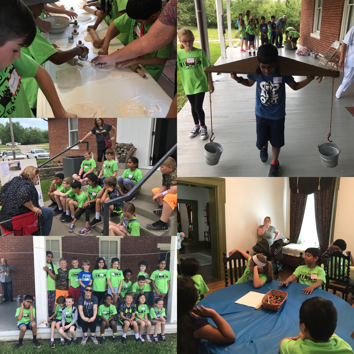 MrsDavidsonOTE's tweet photo. We had a wonderful time on our field trip today to Grinter Place! We made buiscuts, quilted, cleaned laundry, and learned about travel! https://t.co/4ahmOUzDw9