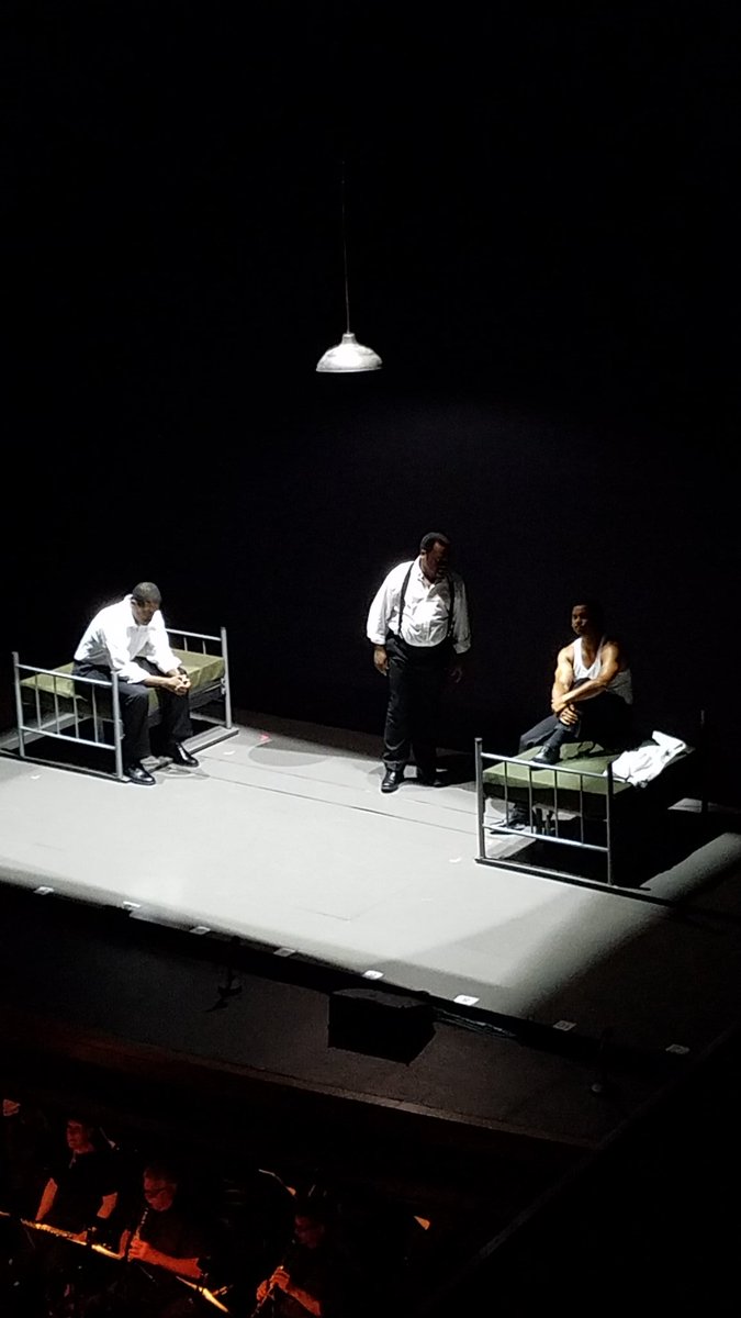 kaiyahonfire's tweet photo. The ladies just gave an astounding shrill after Hosea sang with Martin and Ralph in jail. Operatic eye candy? Why not! #iwantmuscles #ocidream #ocTweetSeats https://t.co/KGZVg5wnAX