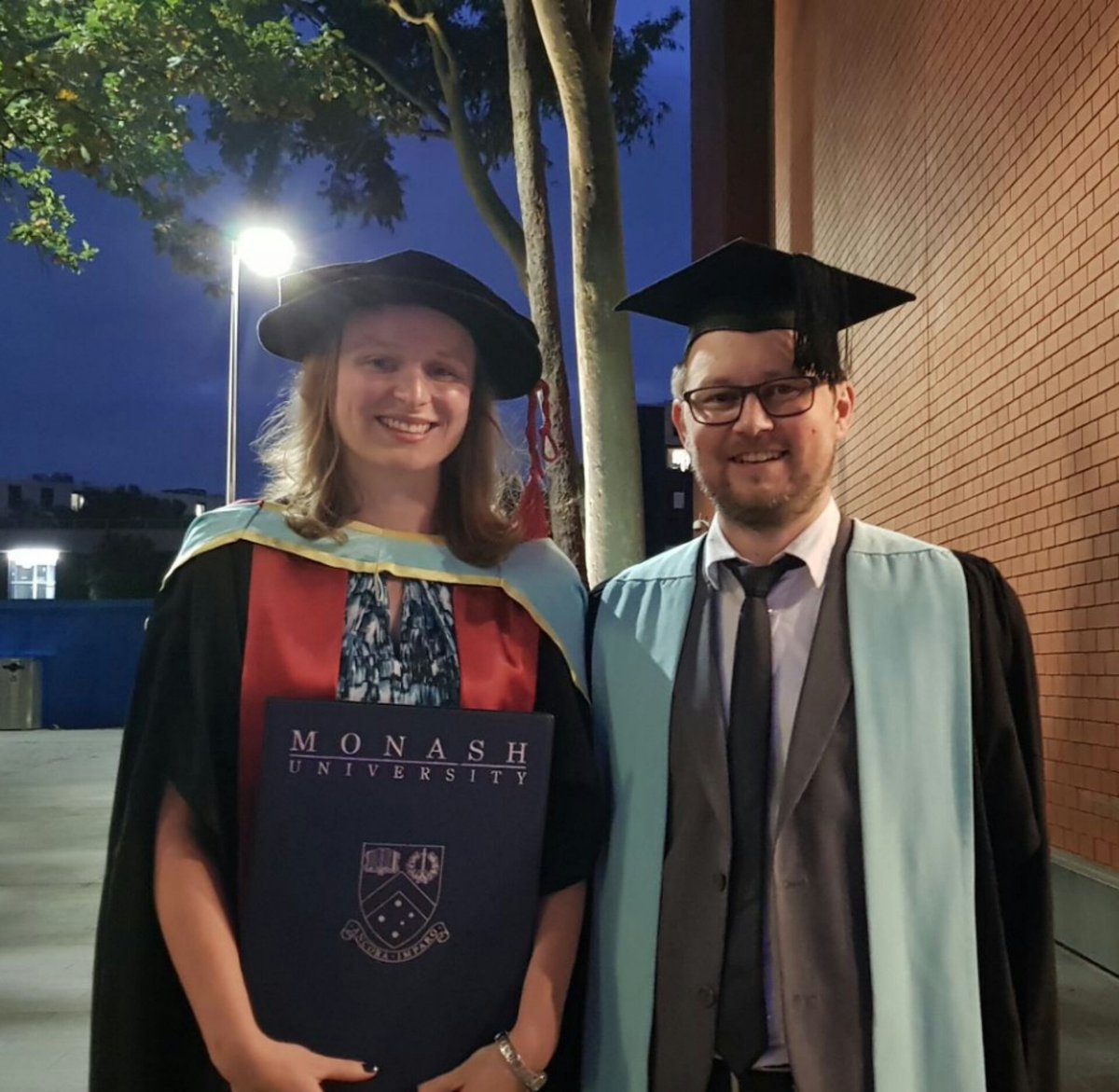 Donned some funny robes and shook hands with some important looking people and now I'm officially a Doctor! Thanks <a href="/drtchemistry/">David Turner</a> for being a wonderful supervisor. 
The 3 years of research was totally worth it just for the hat!