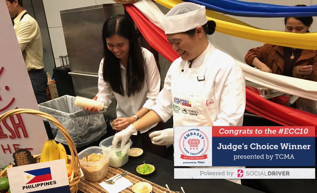 TheEventsDC's tweet image. The Judge’s Choice Award and the People’s Choice Award both go to Chef Abie Sincioco-Mateo representing the Philippines! 🇵🇭 #ECC10
