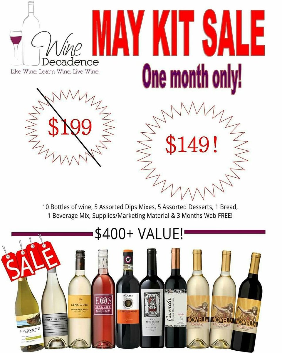 Artrice1977's tweet photo. #wine 🍷anyone!
Thinking about becoming a wine #consultant , this is a great time! This kit will be ending at the end of the #month . 
Give it a #try , if nothing else, just #drink the wine! You have nothing to lose and everything to #gain !
https://t.co/fZNPSquX5f https://t.co/jzt84ps4UD