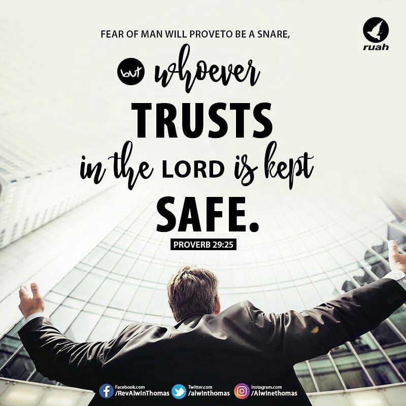 alwinthomas's tweet photo. Proverb 29:25 (NIV)
#dailybreath #ruah #ruahchurch #promiseverse #promiseoftheday #prove #snare #trust #keptsafe https://t.co/pKxHvXjwUl