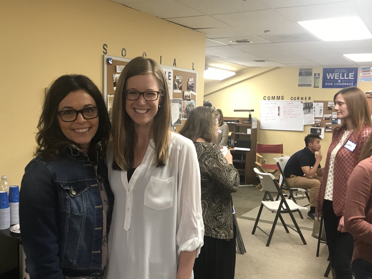 angelamwelle's tweet photo. Great seeing you tonight @yogini6 at @JoshuaWelle HQ! #RunWithWelle #NJ04 #BeatChrisSmith #WomenVoteWelle https://t.co/SpY83qrtfM