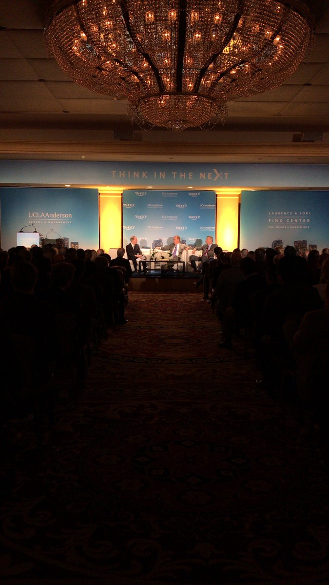 uclaanderson's tweet photo. Kicking off 'Larry Fink (B.A. '74, MBA '76) &amp; Tony Ressler: A Candid Discussion'
Moderated by Andy @serwer. 
#WhyAnderson | #InvestmentBanking https://t.co/i545Mri98b
