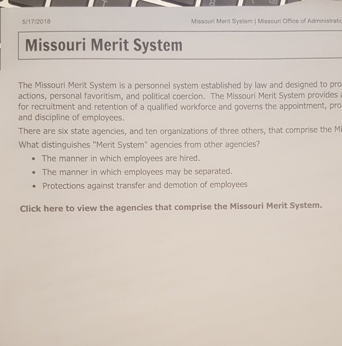Why wouldn't we want to protect employees from arbitrary actions, personal favoritism, and political coercion? #SB1007 #MoLeg