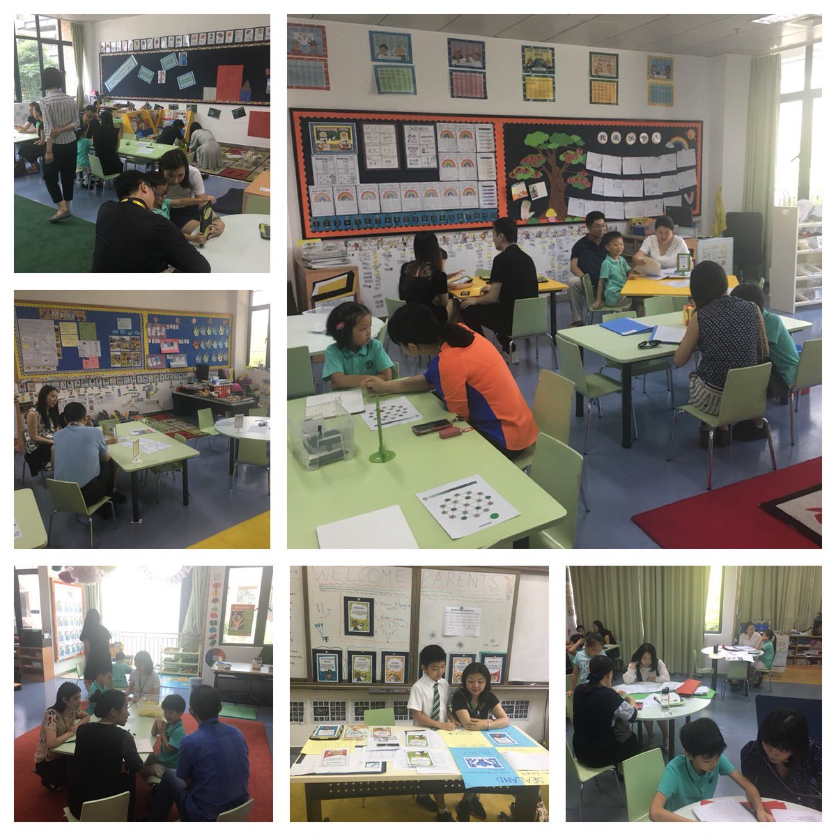 N_L_Campbell's tweet photo. Student led conferences today and some great art on display from throughout the year. #SWISroc https://t.co/3qxgrARxDH