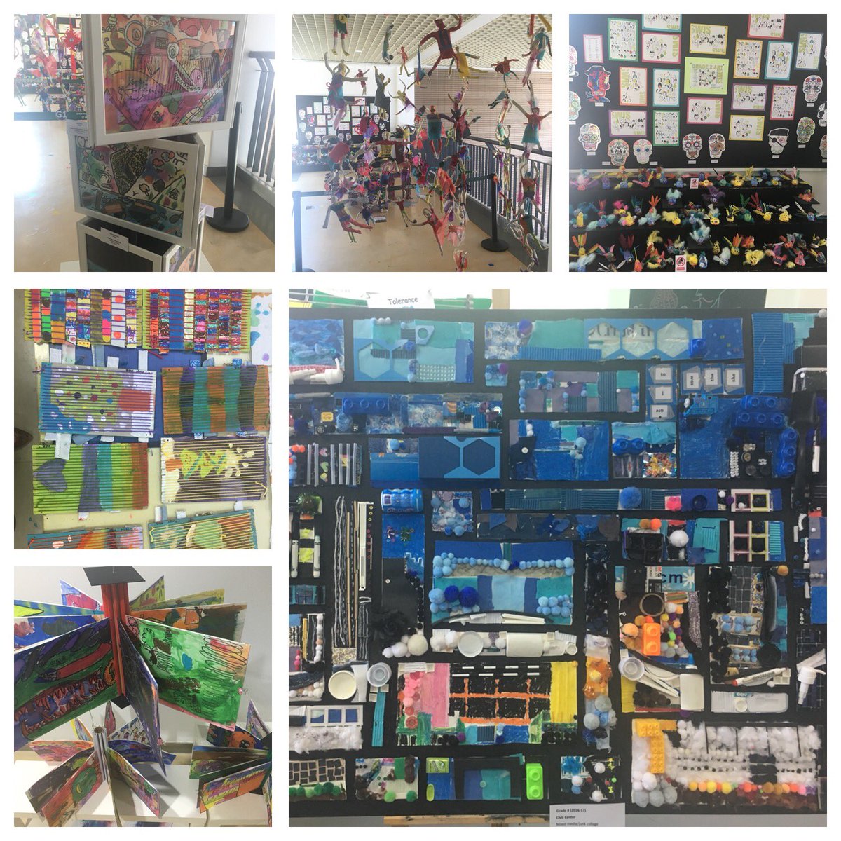 N_L_Campbell's tweet photo. Student led conferences today and some great art on display from throughout the year. #SWISroc https://t.co/3qxgrARxDH
