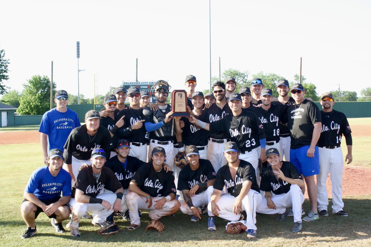 ocustars's tweet photo. OCU knocks off Jamestown (N.D.) 4-0 to advance to its 16th NAIA Baseball World Series. Next stop >> #LEWISTON 
#OCUbaseball #ThisIsOCU #WorldSeriesBound https://t.co/tuSPaymmUt