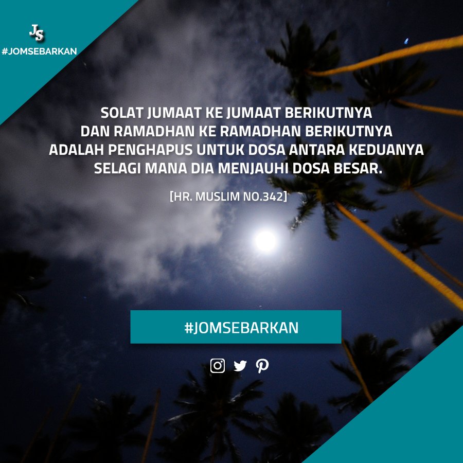 jomsebarkan's tweet photo. Jumaat Dan Ramadhan~

Instagram : https://t.co/E5RC4LSHsx    
Twitter : https://t.co/9QNDBHKEHA     
Pinterest : https://t.co/4rw2rOJFfm    

#jomsebarkan #hadis #ponderuponayah #jomtajwid #tajwid #jomsampaikan #jumaat #ramadhan https://t.co/DABZRQNsxW