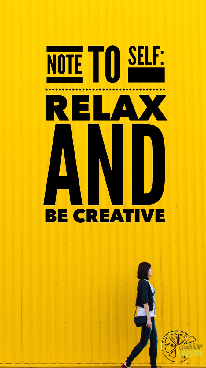 creativelemonsg's tweet photo. Note to self: Relax and be creative! 😎
#quoteoftheday #quotes #creativelemon #positivevibes #motivation https://t.co/lX9FEonjqO