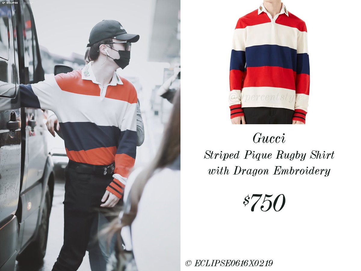 Gucci Striped Pique Rugby Shirt with 