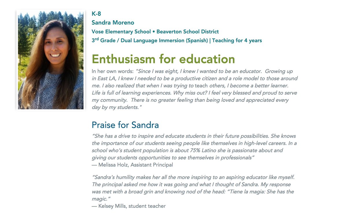 "We as women should shine light on our accomplishments and not feel egotistical when we do. It's a way to let the world know that we as women can accomplish great things!" - Dolores Huerta <a href="/Vose_BSD/">Vose Elementary</a> <a href="/directoragalvan/">Veronica Galvan</a>  <a href="/OnPointCU/">OnPoint Community CU</a>  @vazquez_joann 
onpointcu.com/onpoint-prize/…