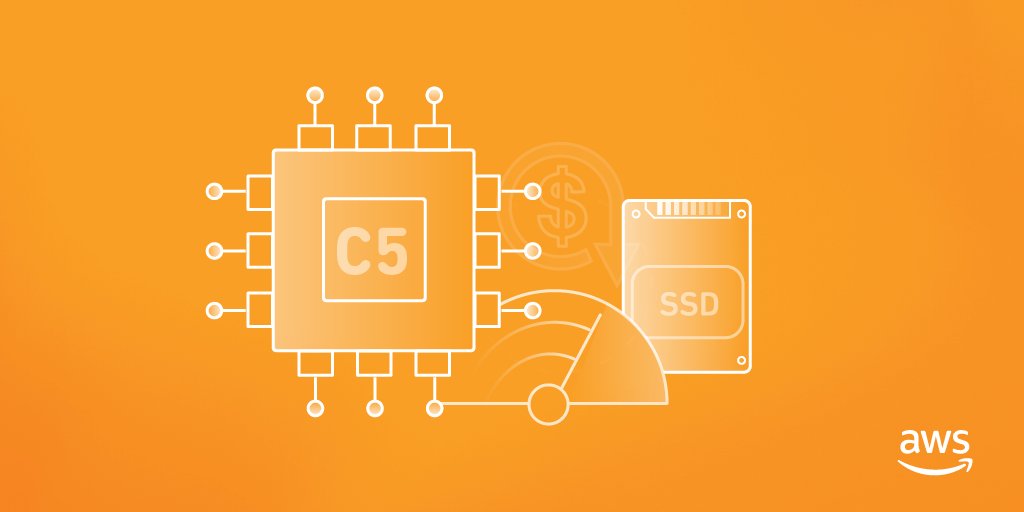 awscloud's tweet photo. Delivering the latest compute optimized Amazon EC2 C5 instances backed by NVMe SSD-based instance storage. https://t.co/hmyszqUfFB https://t.co/y9qixa9BQ9