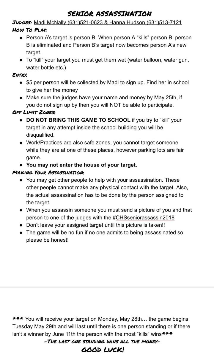 CHSClassOf_2018's tweet photo. If you have any questions ask me or Madi!!! https://t.co/TWThpm4ffW