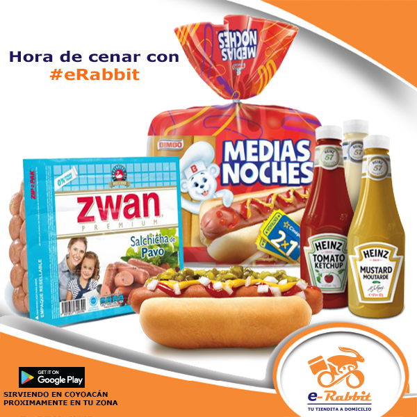e_Rabbit_app's tweet photo. #FelizJueves #ConsumeLocal #TuTienditaADomicilio #eRabbit #AmiMeGusta cenar hot dogs en casa
#CocinaDeliciosa #delicias #food #tasty #yummy #ñomñom #primerolacomunidad #wu_mexico https://t.co/mpnMVZqwzh