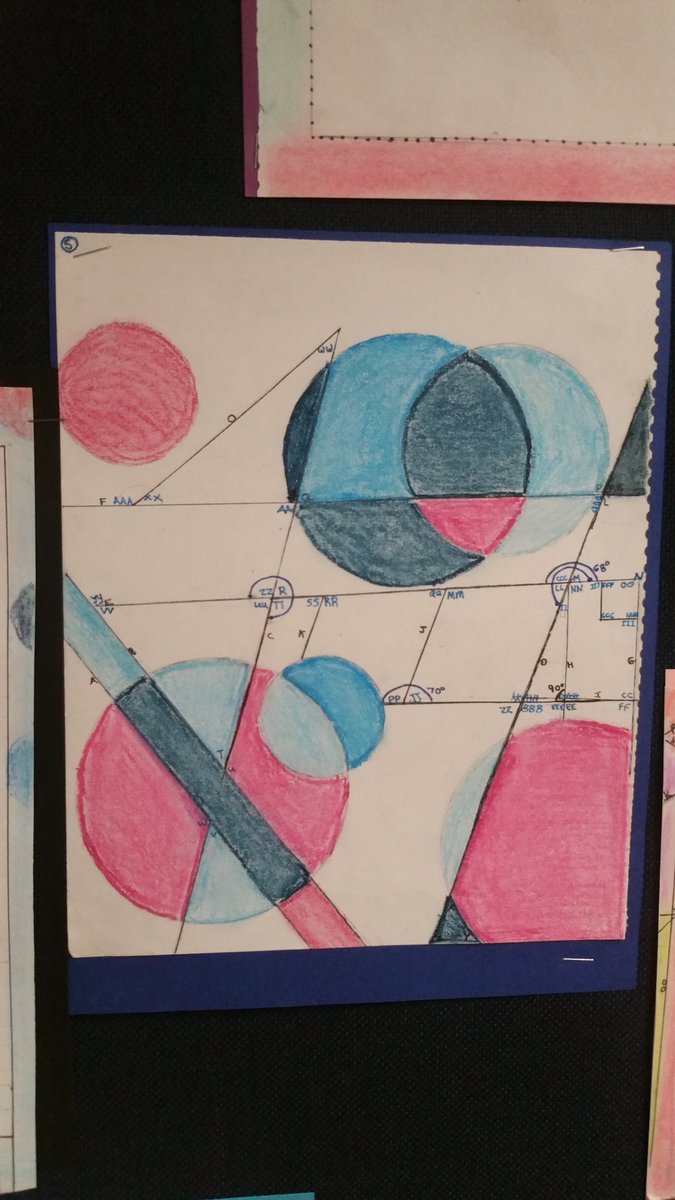 TAnnalet's tweet photo. Mathematical art from gr5/6 students in @SilverSpryycbe @Heather81603973 @MichelleSherlow #parentsbacktoschool #cbemath https://t.co/7rAwXvdV7y