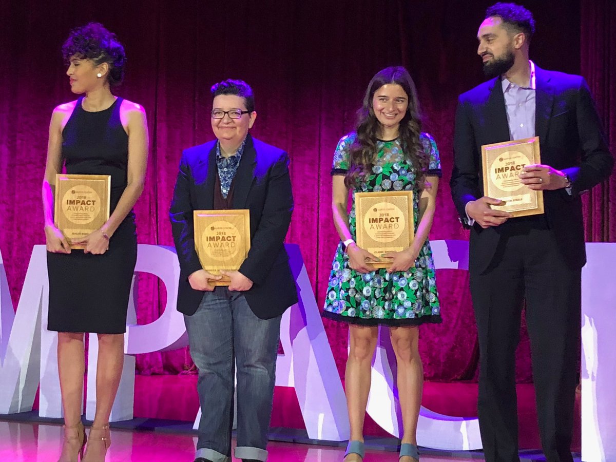Our fabulous <a href="/KaporCenter/">Kapor Center</a> impact awardees. <a href="/justinrsteele/">Justin Steele</a> <a href="/cklshorall/">Claire Shorall</a> <a href="/IdalinBobe/">Idalin Bobé</a> <a href="/MavenYouth/">Maven Youth</a>
