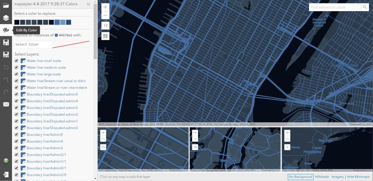 CartoRedux's tweet image. Check out the new @Esri #VectorTile #StyleEditor. Pick from the numerous  @ArcGISOnline styles to customize or use your own custom tileset created with @ArcGISPro 😎 #CartoReduxApproved 👍🏻

esri.com/arcgis-blog/pr…

#Cartography #EveryoneIsDoingIt