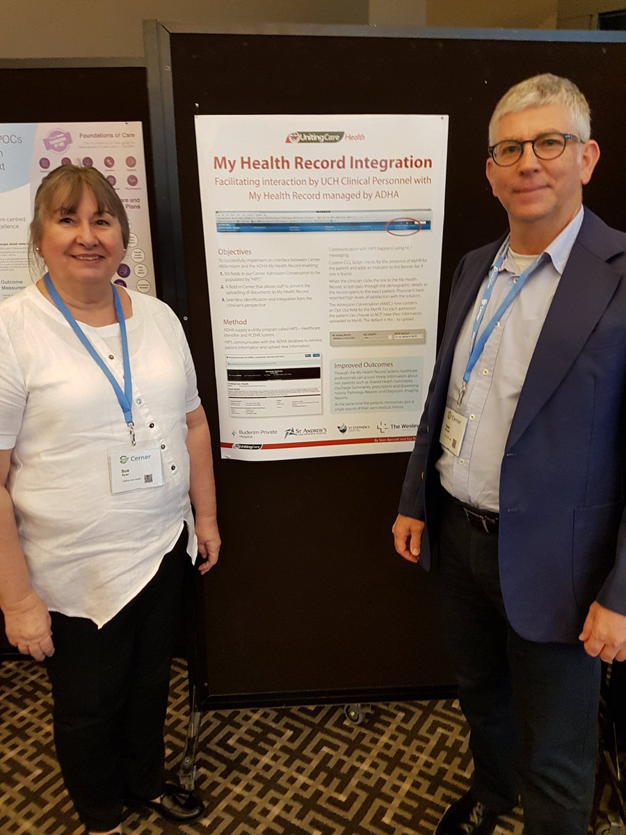 seanbennett1962's tweet photo. Explaining the connection between between #cerner Powerchart and ADHA My Health Record at #ausrug18 https://t.co/qrn2LZR6no