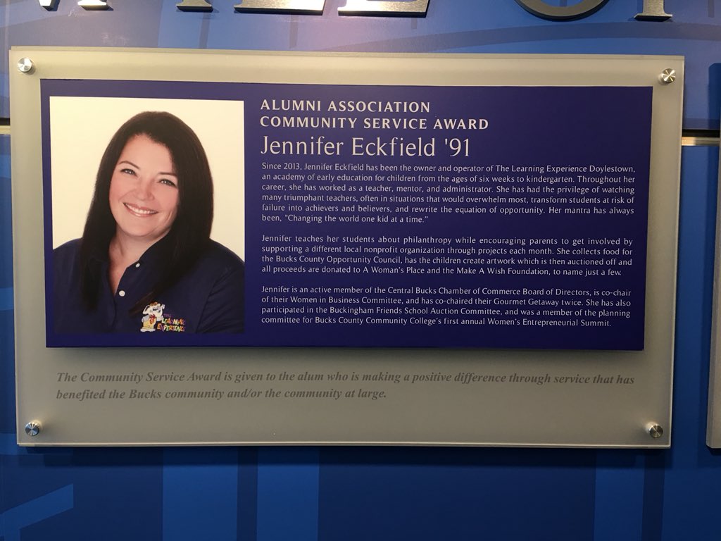 JennyFromDtown's tweet image. Thank you to Bucks County Community College for this amazing honor! What a fantastic night! #BCCC #WhatsYourWhy #CommunityServiceAward @TheLearningExp @Bucks_edu @BCCCFriends