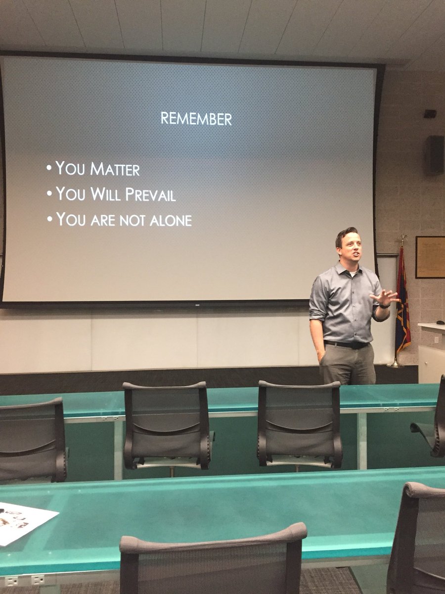 AZStudentSIG's tweet photo. “We are a service, we are the service that the doctors sends out to. Not the doctor in the community” what a great reminder that WE ALL MATTER. What an inspiring talk by Will Humphreys at our quarterly meeting! #dptstudent #ptastudent #ptfam #azssig https://t.co/R4Bb3je98C