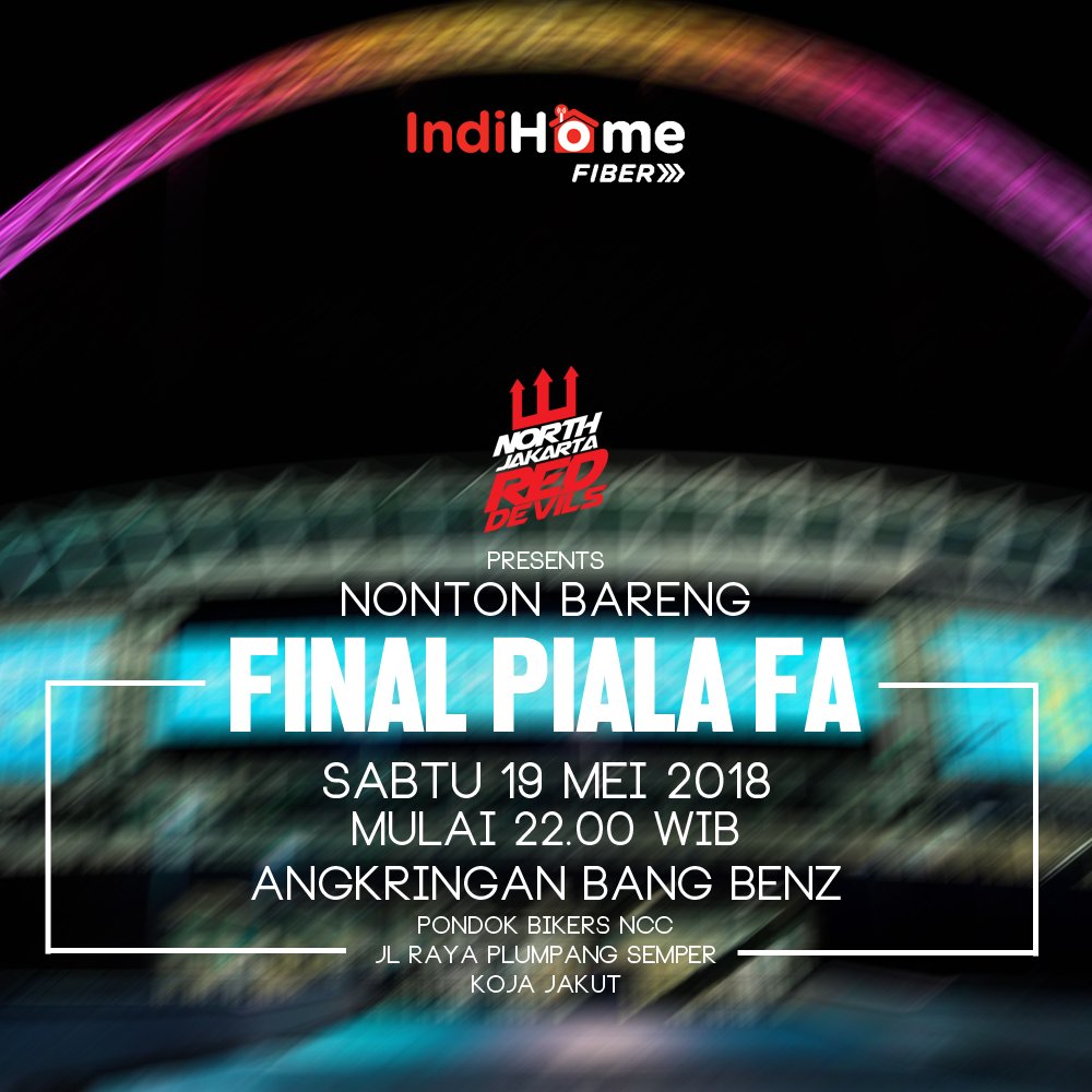 NJRedDevils's tweet image. Gengs, besok MU akan bertemu Chelsea di Final piala FA lho

Kuy Nobar. Apalagi ini nggak ada siarannya di TV lokal...

Yakin mau streaming? Ngabisin kuota doang.

Mendingan nobar ama kita-kita aja yuk

#NobarIndihomeJakut #Nobar