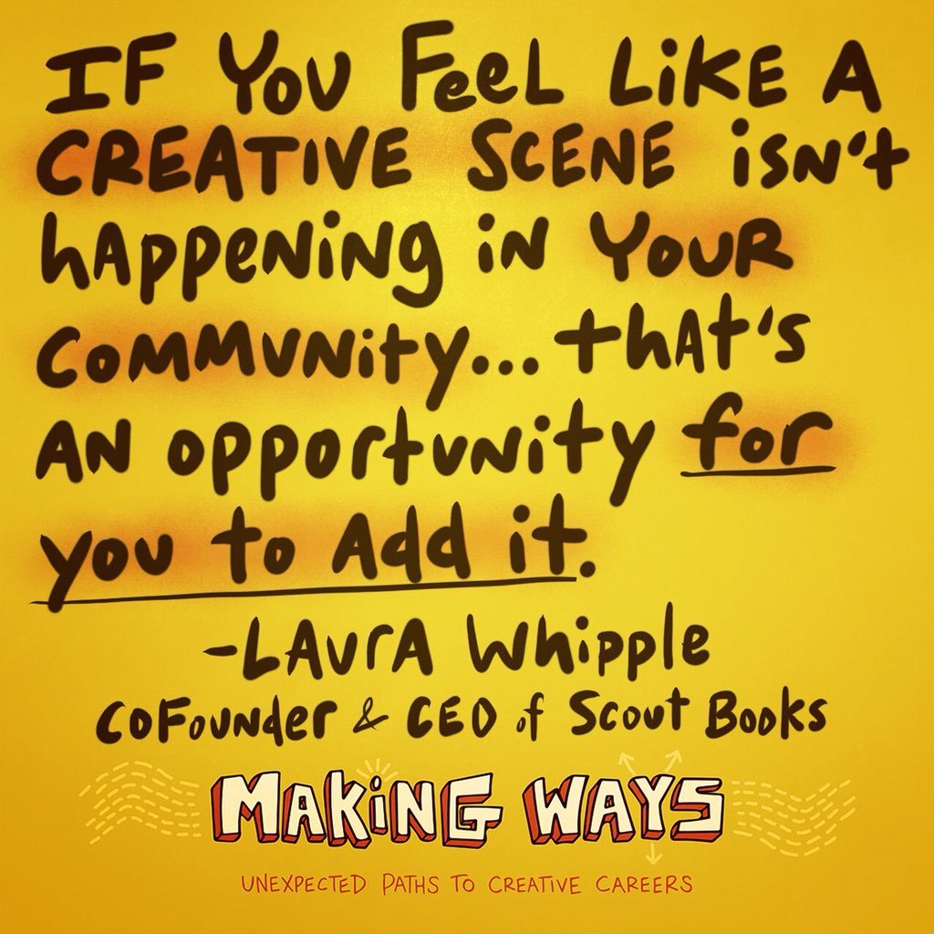 making_ways's tweet photo. This week’s episode is packed with amazing advice from @laurawhipple. Tune in. Live everywhere podcasts can be heard and https://t.co/UuTTqPkfKY. And then... share this one with a creative / entrepreneurial friend of yours too.
#motivationalquotes #designweekportland https://t.co/g7qpPuBHRd