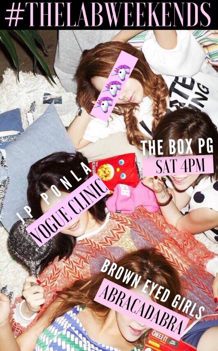 jponla's tweet photo. We're gonna be servin' it SOFT &amp; CUNTY with a K-Pop classic in #VogueClinic 🦄

Week 3 of #TheLabWeekends! Better not miss it. 
4PM @ The Box PG, Kamuning, QC
Walk-in rate is P350 😘 https://t.co/H2myM0ch8w