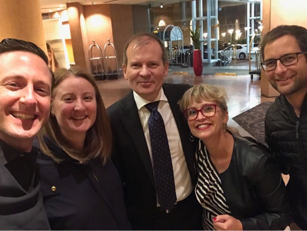 APPEACONFERENCE's tweet photo. Some of the @DeloitteER Social Media Team with the main man of #APPEA2018 https://t.co/kZkbtNIPwc