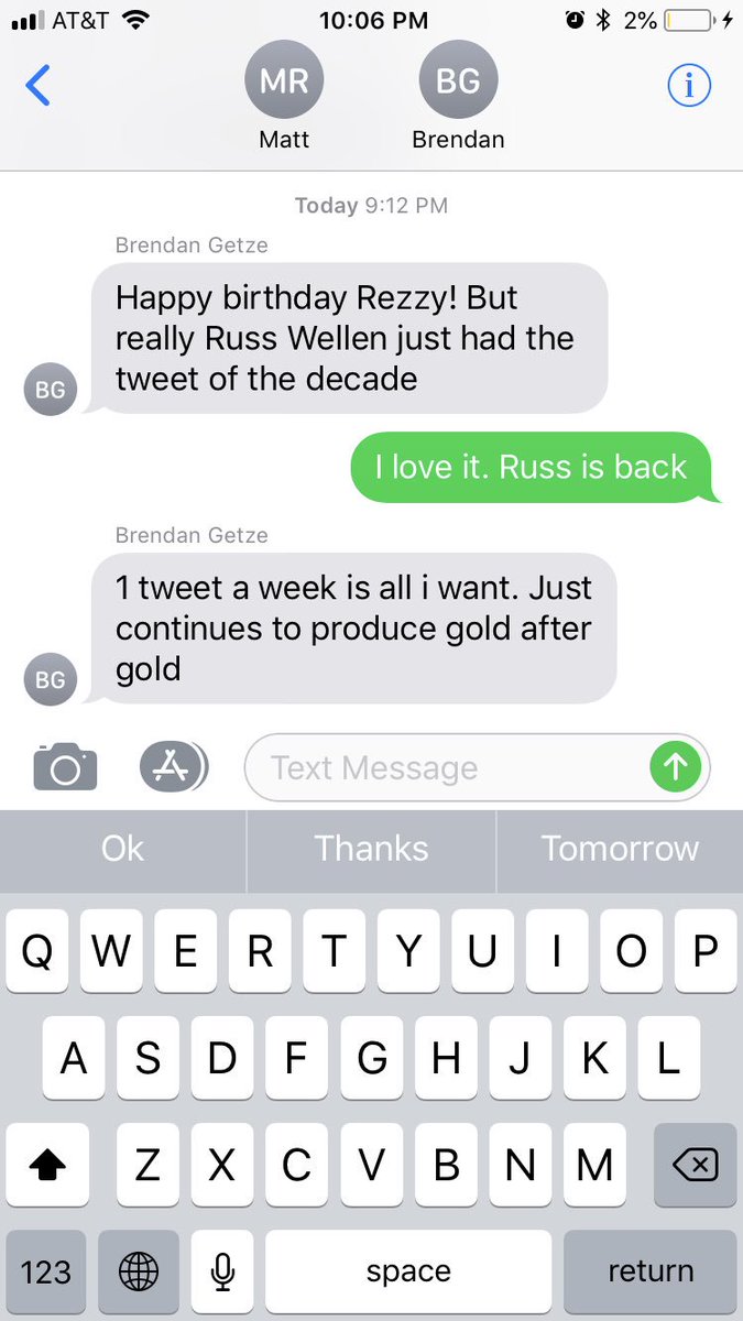 jahoward90's tweet photo. @Russ_Wellen Your fans would love one tweet per week. Let’s make you twitter famous! #Russisback #FreeRuss2018 https://t.co/9ZXasPH1q8