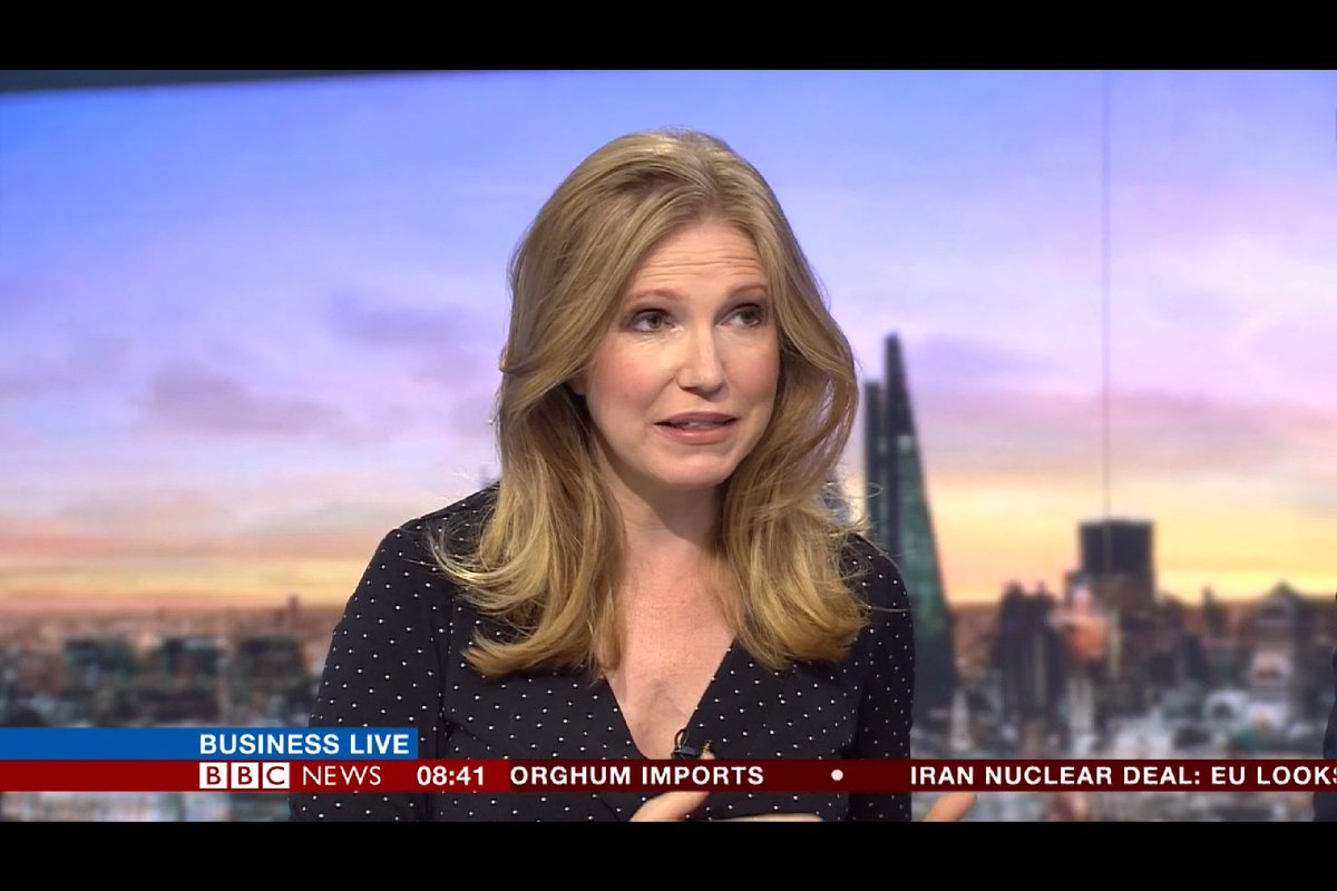 CharmGentFan's tweet photo. The Gorgeous and Beautiful #AliceBaxter presenting BBC Business Live this morning [18/05/2018]. She looks amazing with her golden blonde wavy hair. I wish Alice was presenting everyday!! https://t.co/YEoMvHpRii