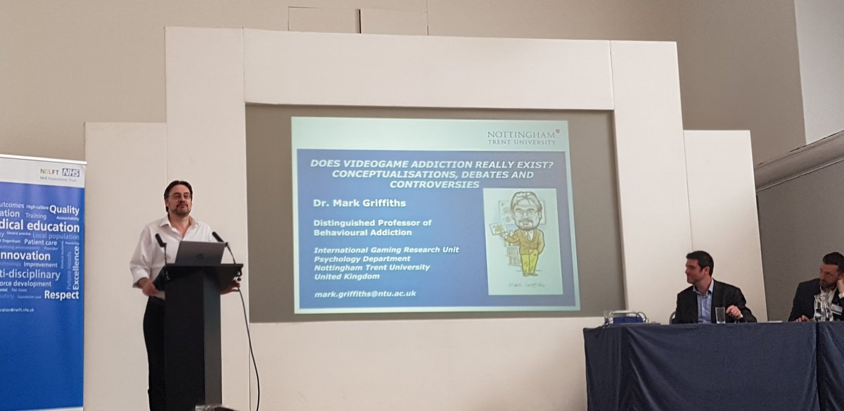 DrAmjedHossain's tweet image. Does Video game addiction exist?... interesting talk from Mark Griffiths at #psychtech