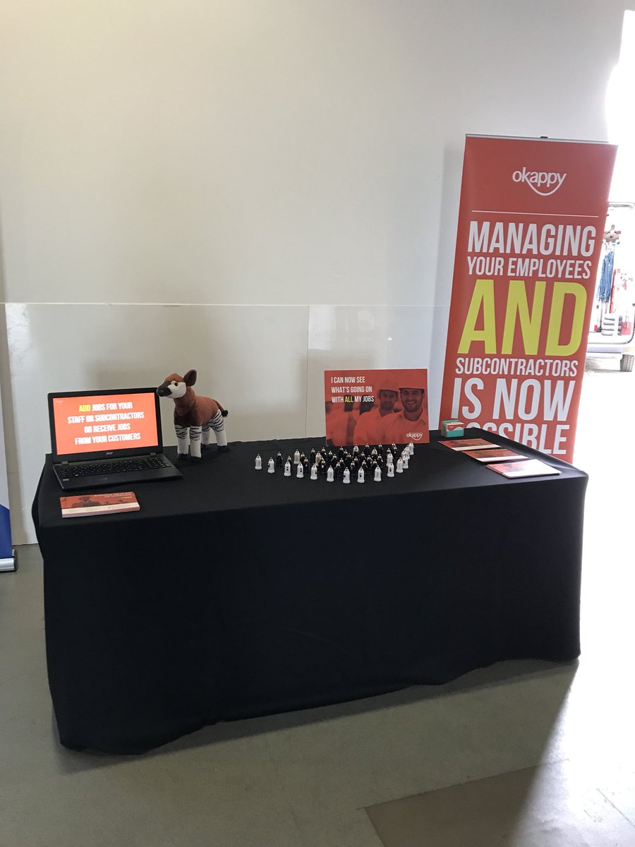 ok_appy's tweet photo. All set for the #DrainEx show! If you around in Glasgow , pop around. We are at the Glasgow science centre! Free #bubbly , thanks to @draintrader ! https://t.co/8OCTHIAlES