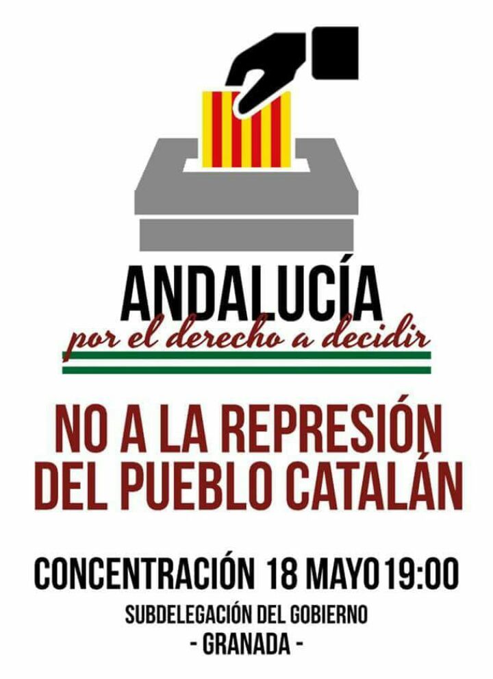 Amigos y amigas del <a href="/CDR_Granada/">CDR Granada</a>. Hice un tuit con el cartel de vuestra convocatoria solidaria con el Derecho a Decidir de Cataluña y ha tenído un eco Impresionante. Muchas gracias en nombre de miles de catalanas/es i de todas las personals que defendemos las libertades .