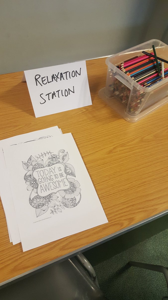 GreenfieldPArts's tweet photo. Year 11 Drama GCSE group revision session. Revision stations covering topics and relaxation stations to recharge. #exams #dramagcse #OCR https://t.co/uMXtQGSwkA